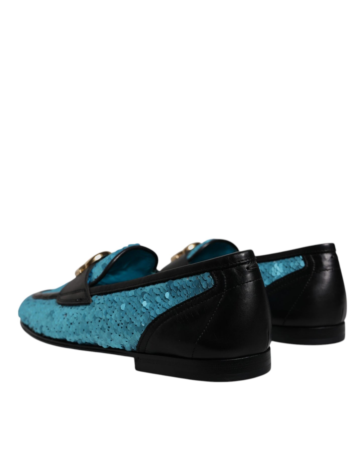 Mocasines con lentejuelas azules, zapatos de vestir formales