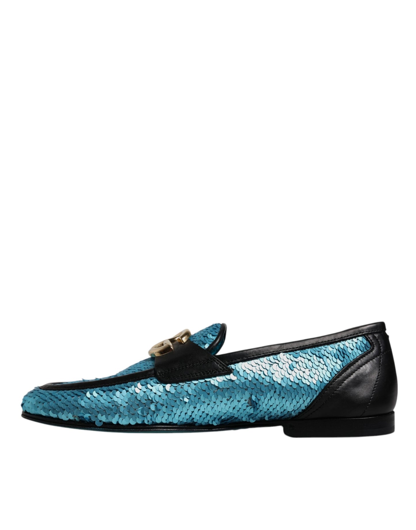 Mocasines con lentejuelas azules, zapatos de vestir formales