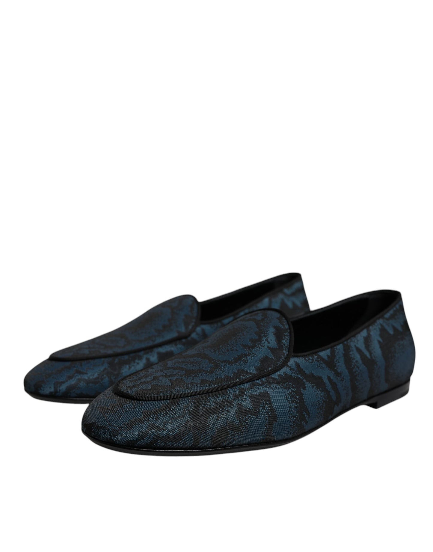 Zapatos de vestir planos azules y negros para hombre