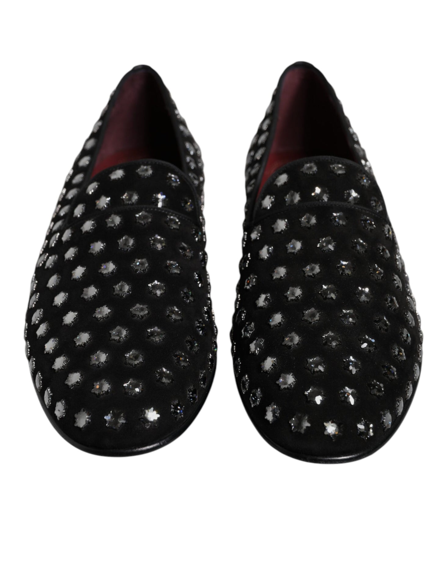 Mocasines negros con cristales adornados