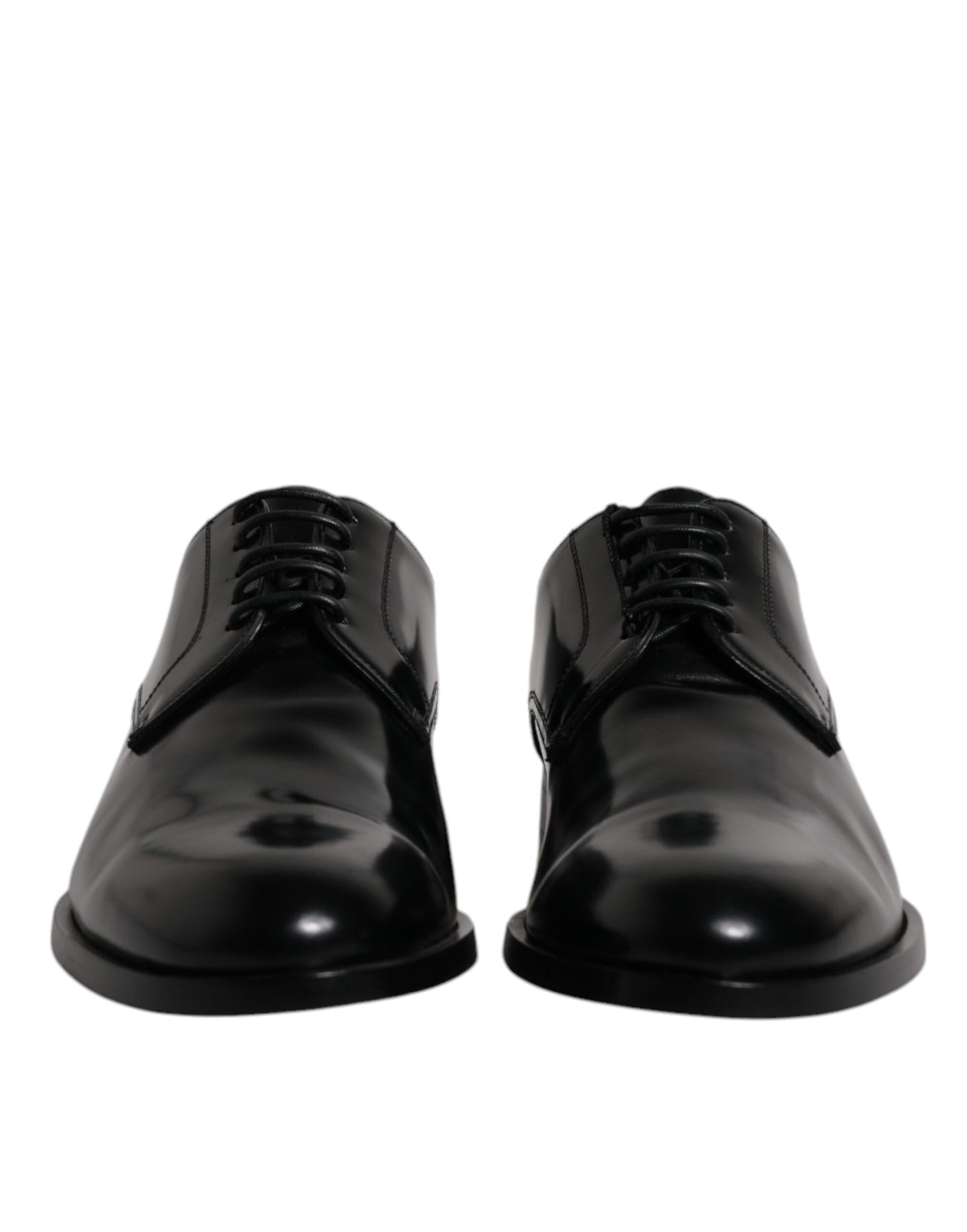 Zapatos Derby de vestir formales con cordones de piel de becerro negra