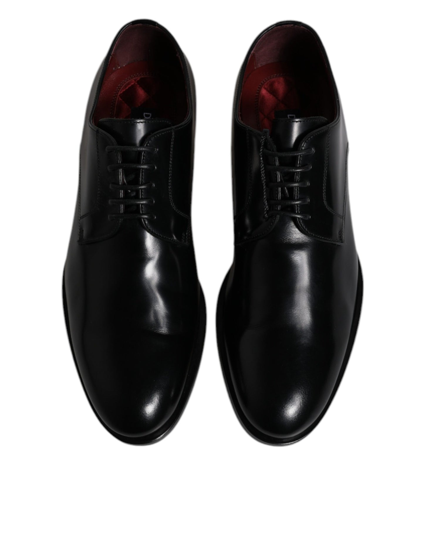 Zapatos Derby de vestir formales con cordones de piel de becerro negra
