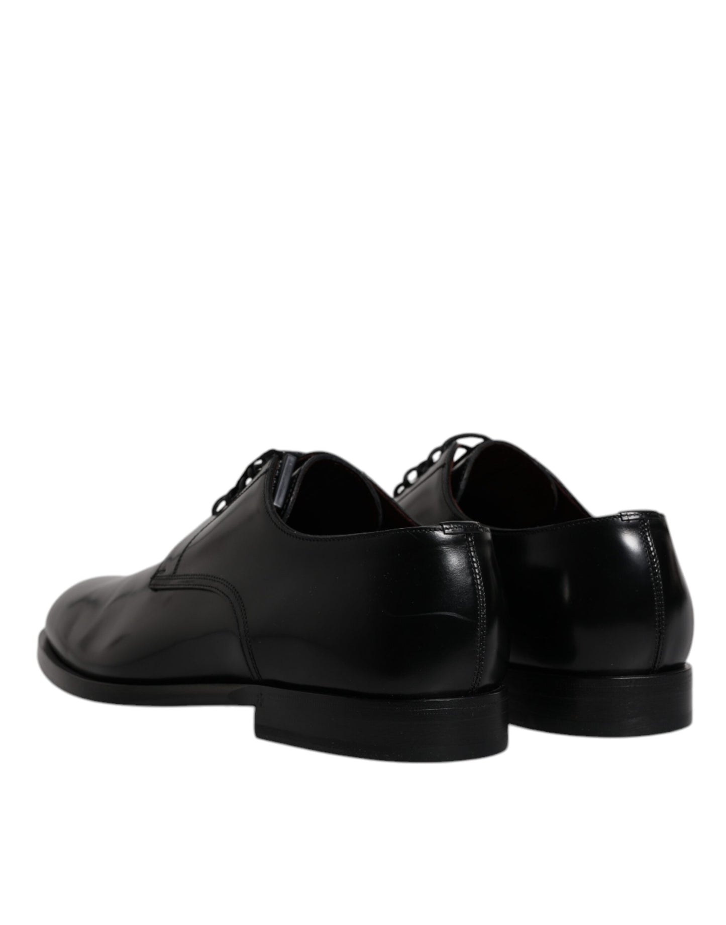 Zapatos Derby de vestir formales con cordones de piel de becerro negra