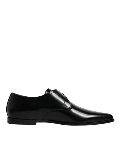 Zapatos Derby formales con correa de monje de cuero negro