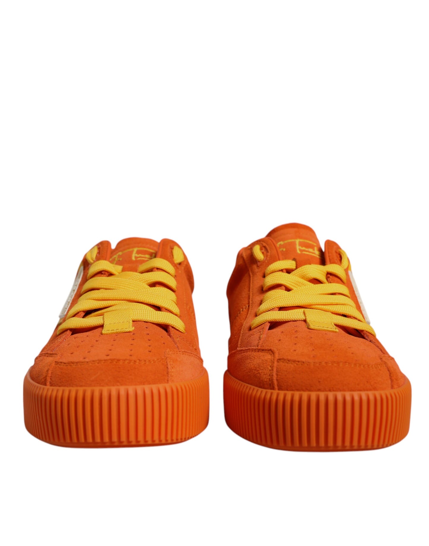 Zapatillas bajas de cuero naranja Miami