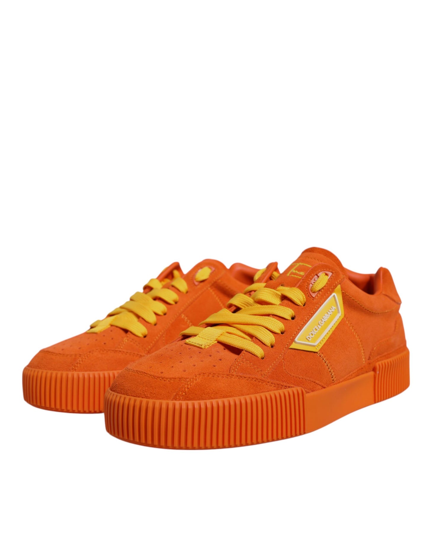 Zapatillas bajas de cuero naranja Miami