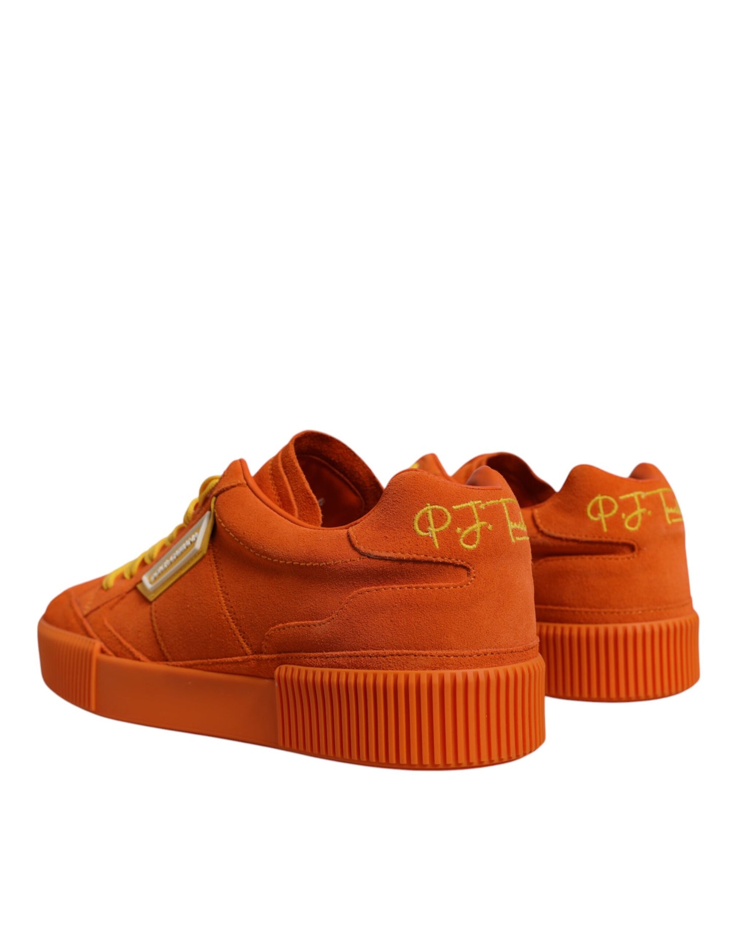 Zapatillas bajas de cuero naranja Miami