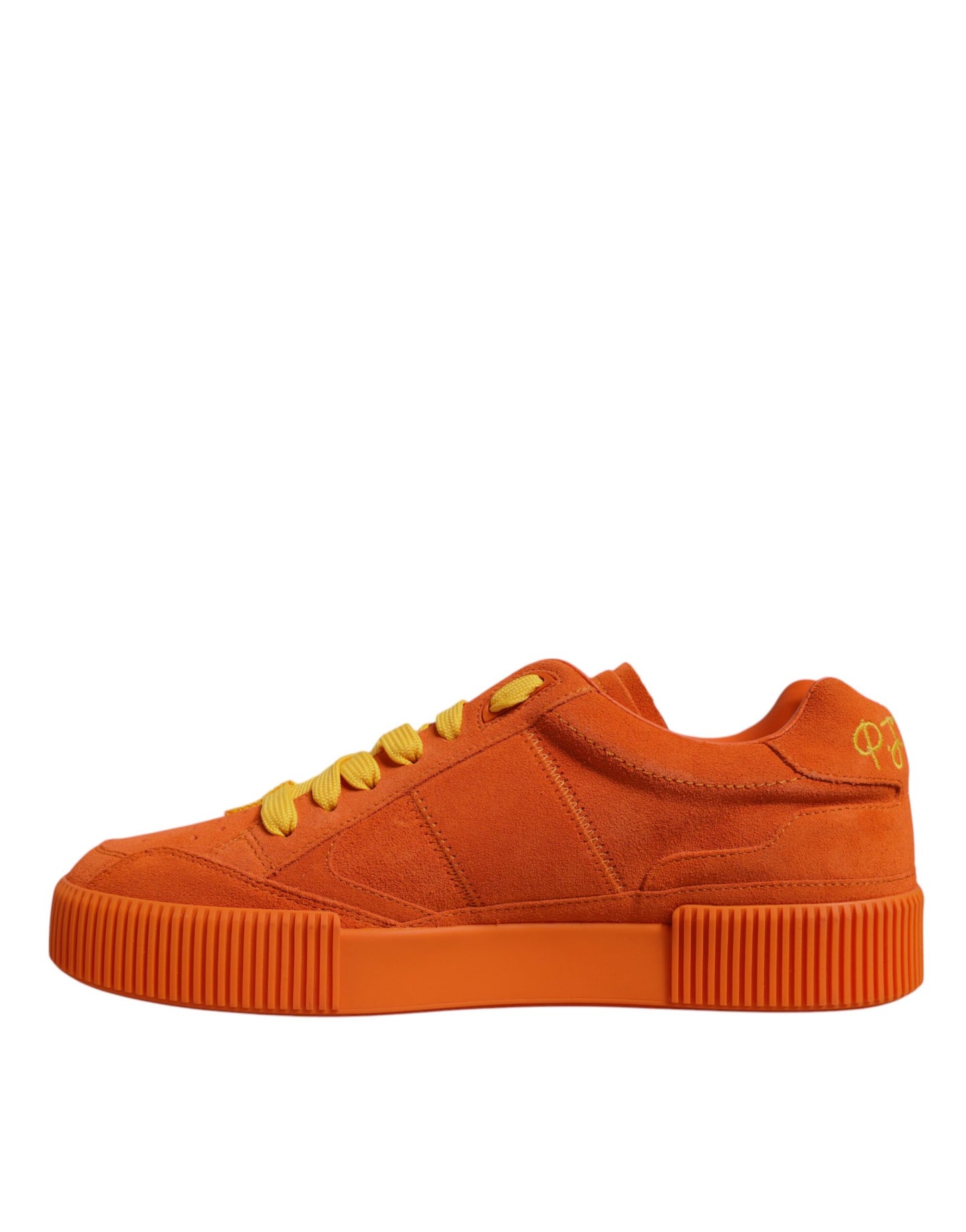 Zapatillas bajas de cuero naranja Miami