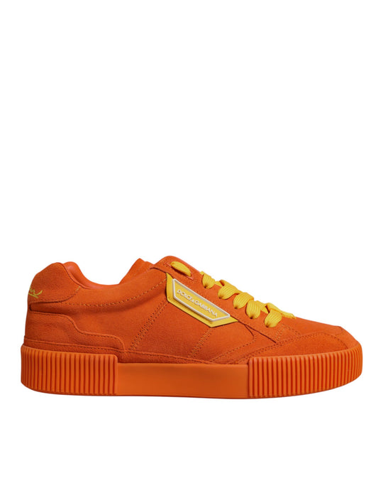 Zapatillas bajas de cuero naranja Miami
