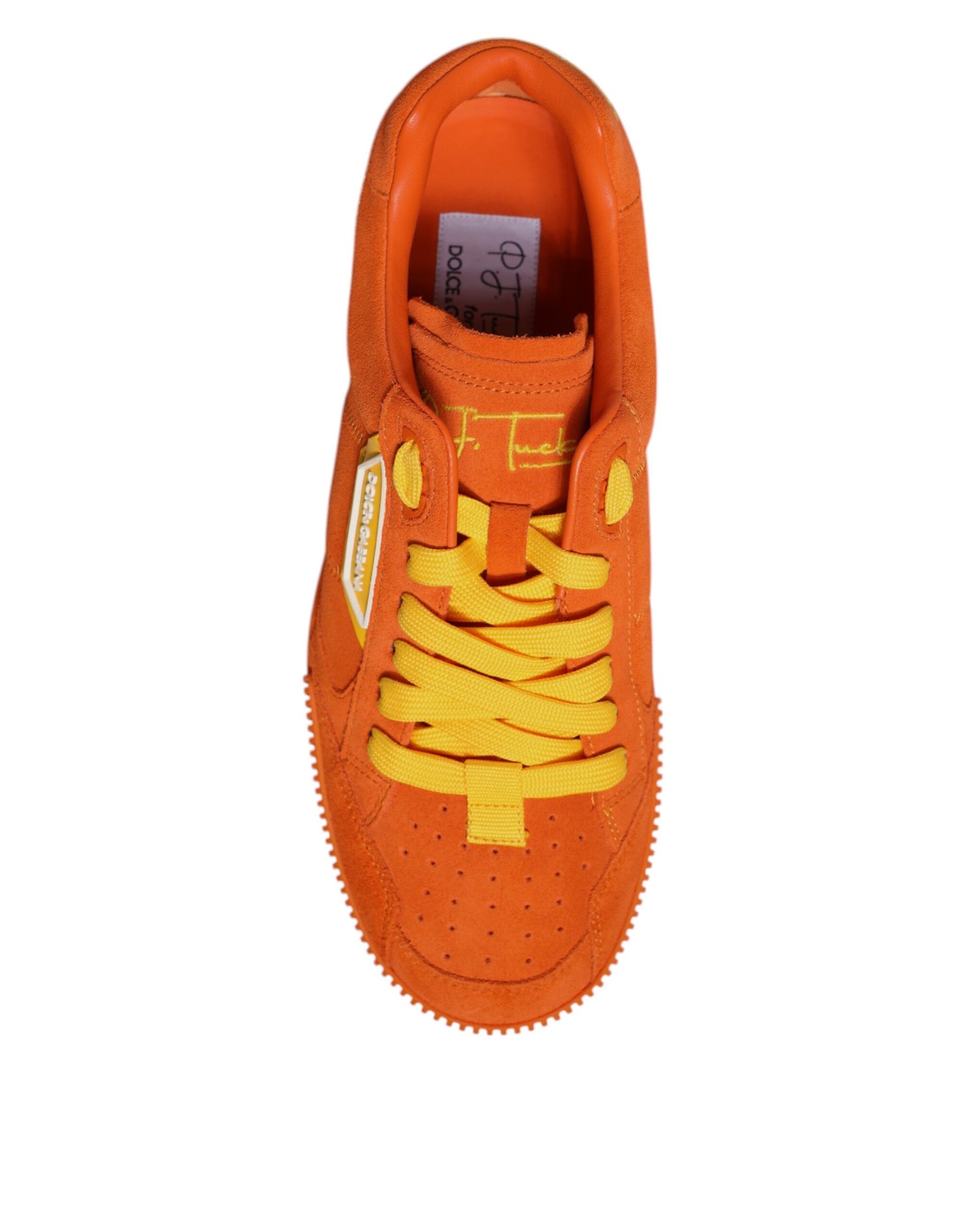 Zapatillas bajas de cuero naranja Miami
