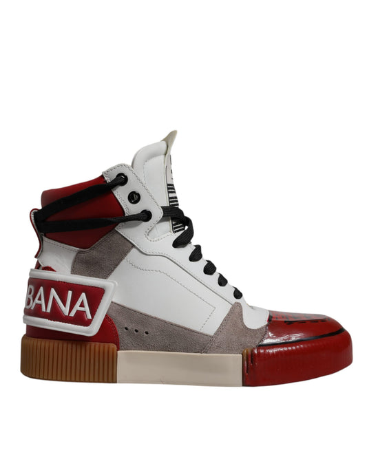 Zapatillas altas de cuero multicolor