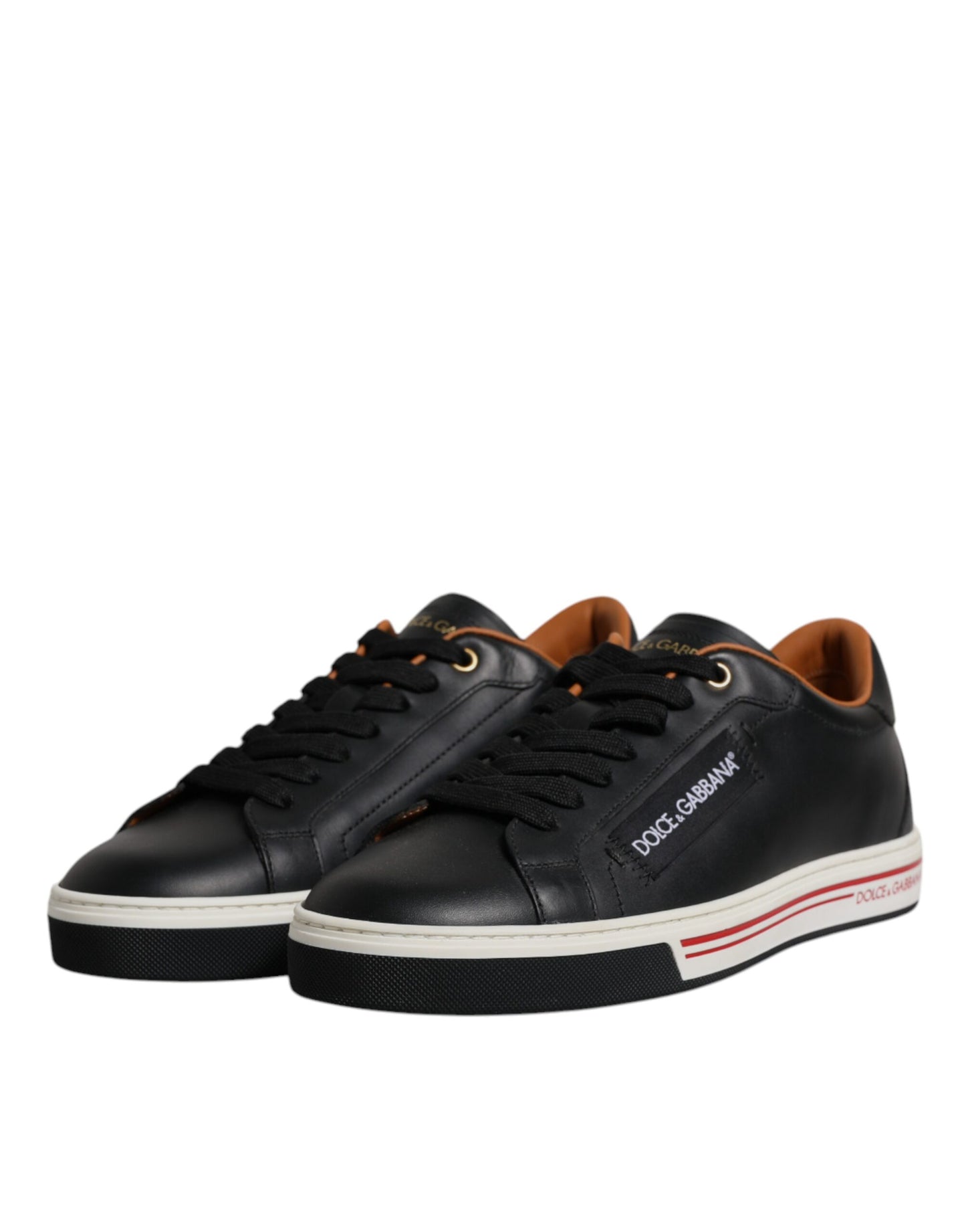 Zapatillas deportivas bajas de cuero negro para hombre