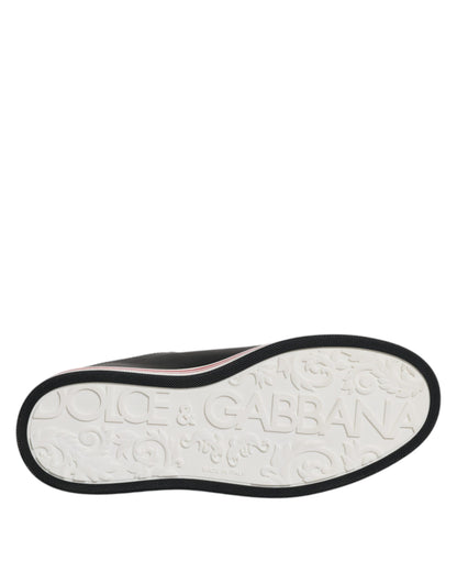 Zapatillas deportivas bajas de cuero negro para hombre