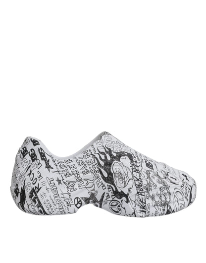 Zapatillas Daymaster con grafiti en blanco y negro