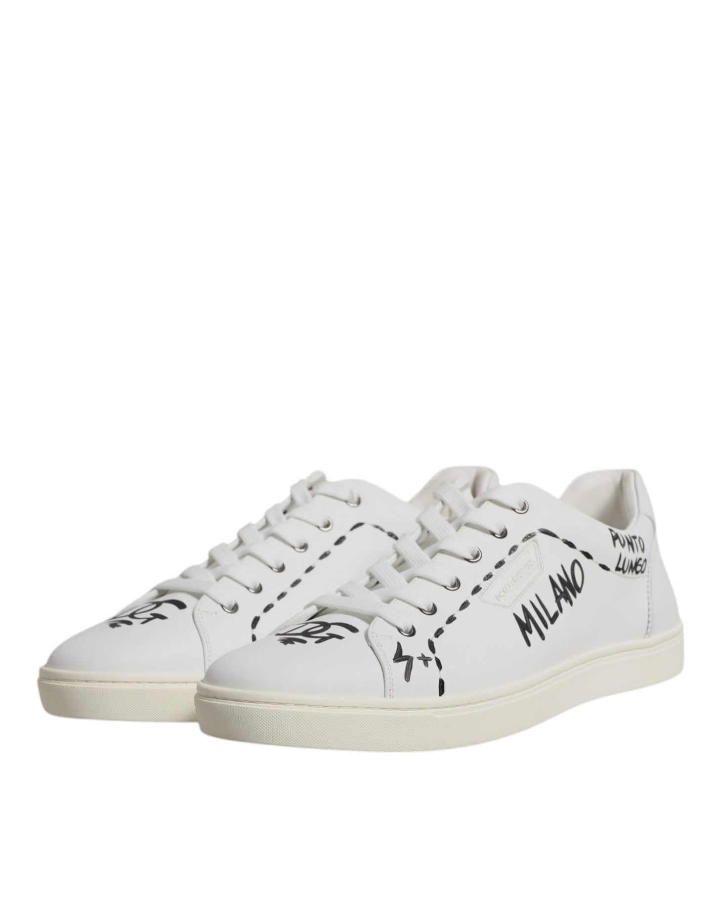 Zapatillas bajas Milano de piel blanca
