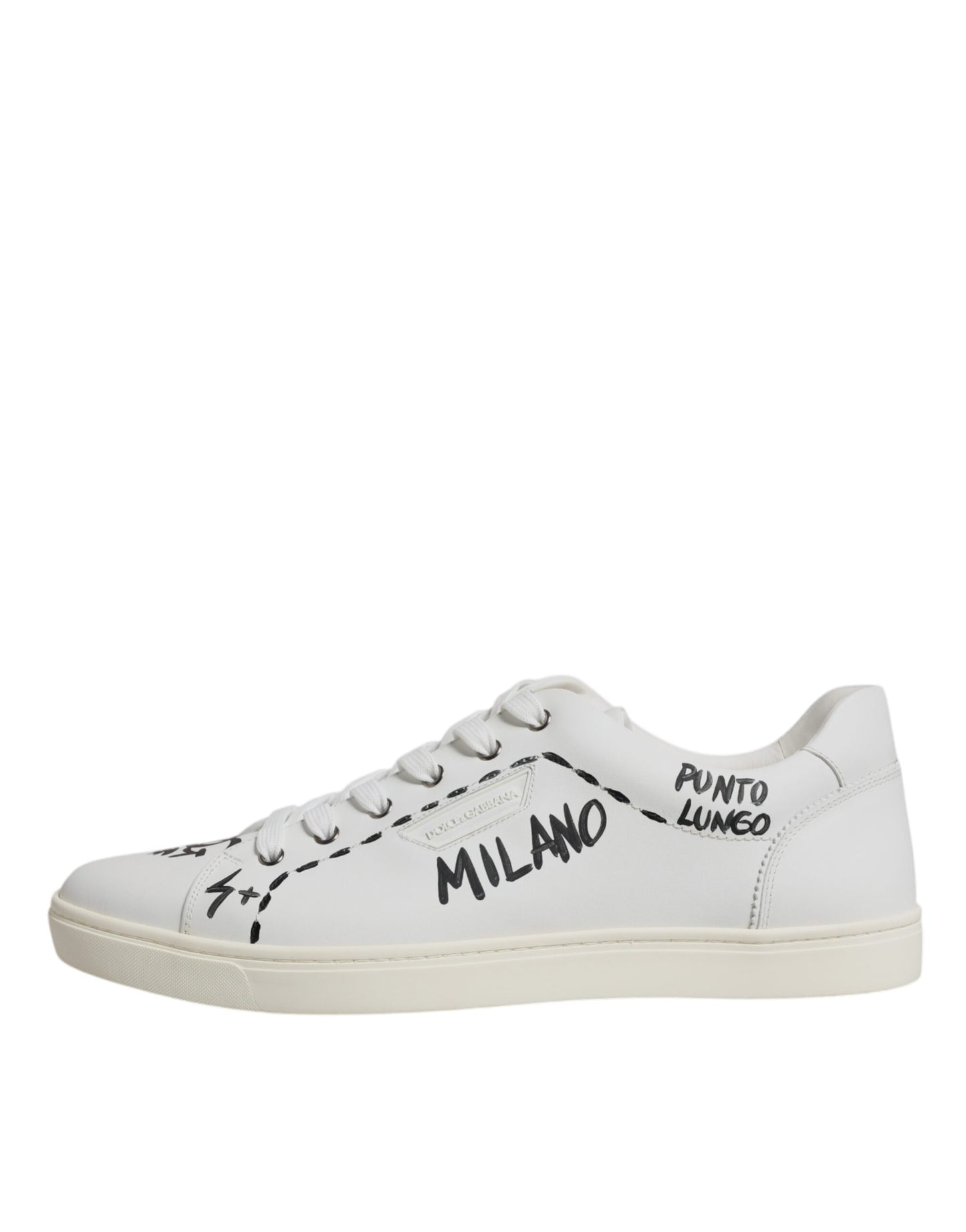 Zapatillas bajas Milano de piel blanca
