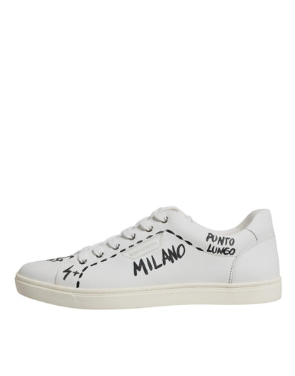 Zapatillas bajas Milano de piel blanca