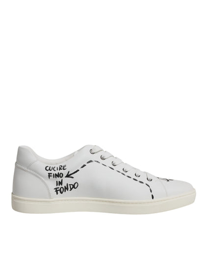 Zapatillas bajas Milano de piel blanca