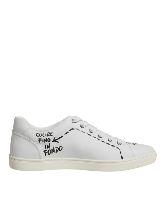 Zapatillas bajas Milano de piel blanca