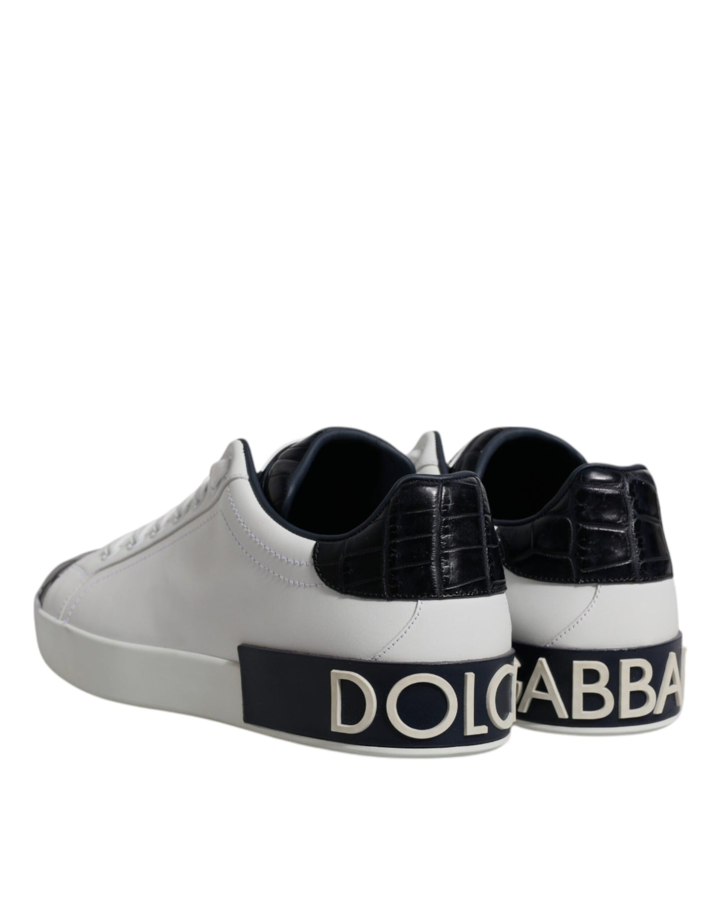 Zapatillas Portofino de piel blanca y negra