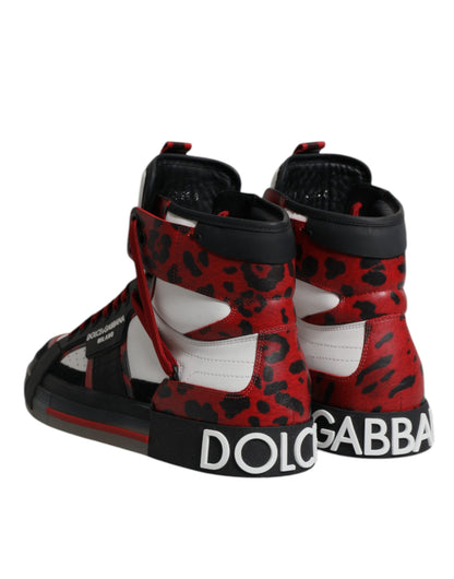 Zapatillas altas de cuero multicolor