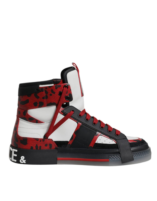 Zapatillas altas de cuero multicolor