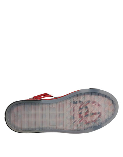 Zapatillas altas de cuero multicolor