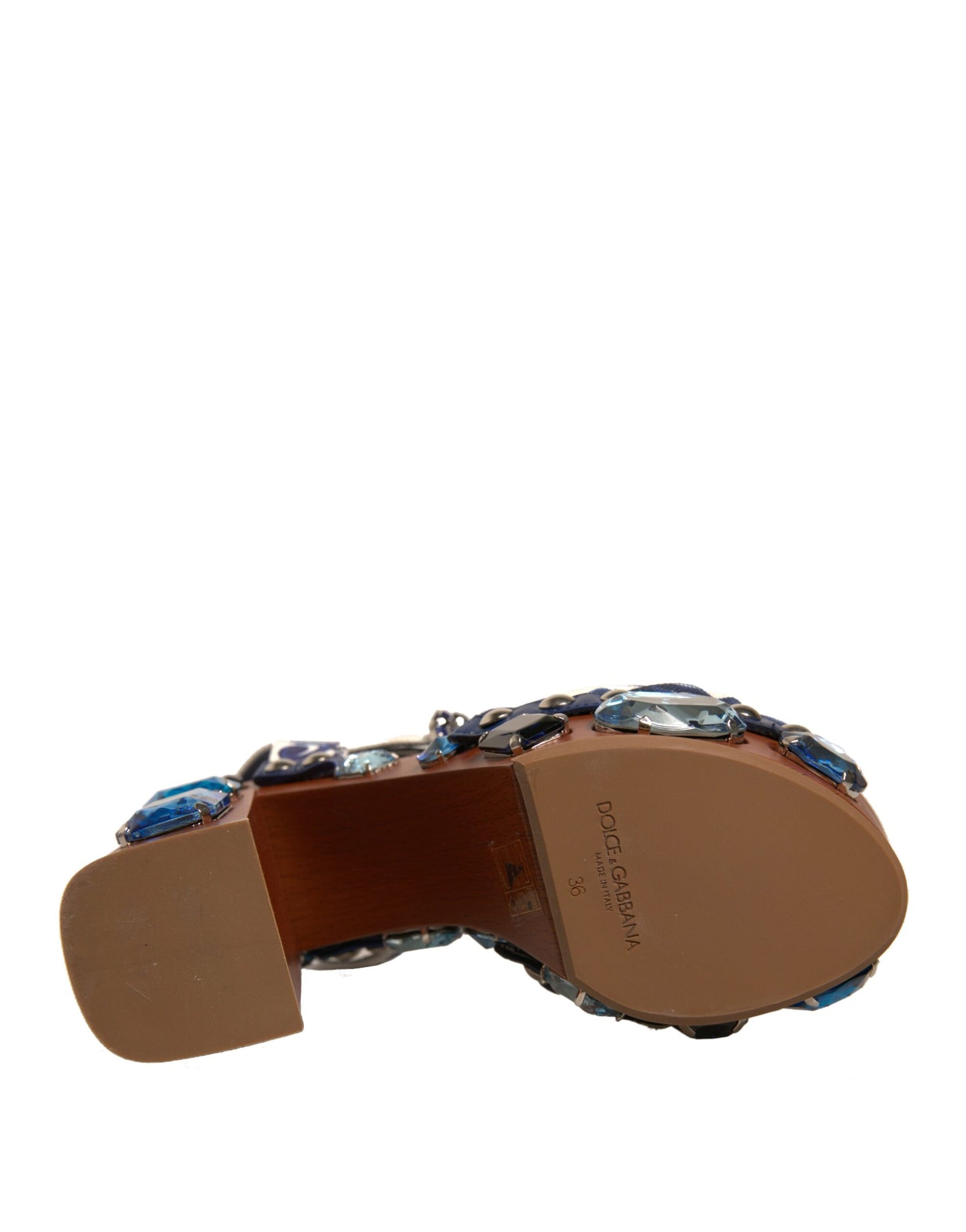 Sandalias de cuña con adornos de mayólica multicolor