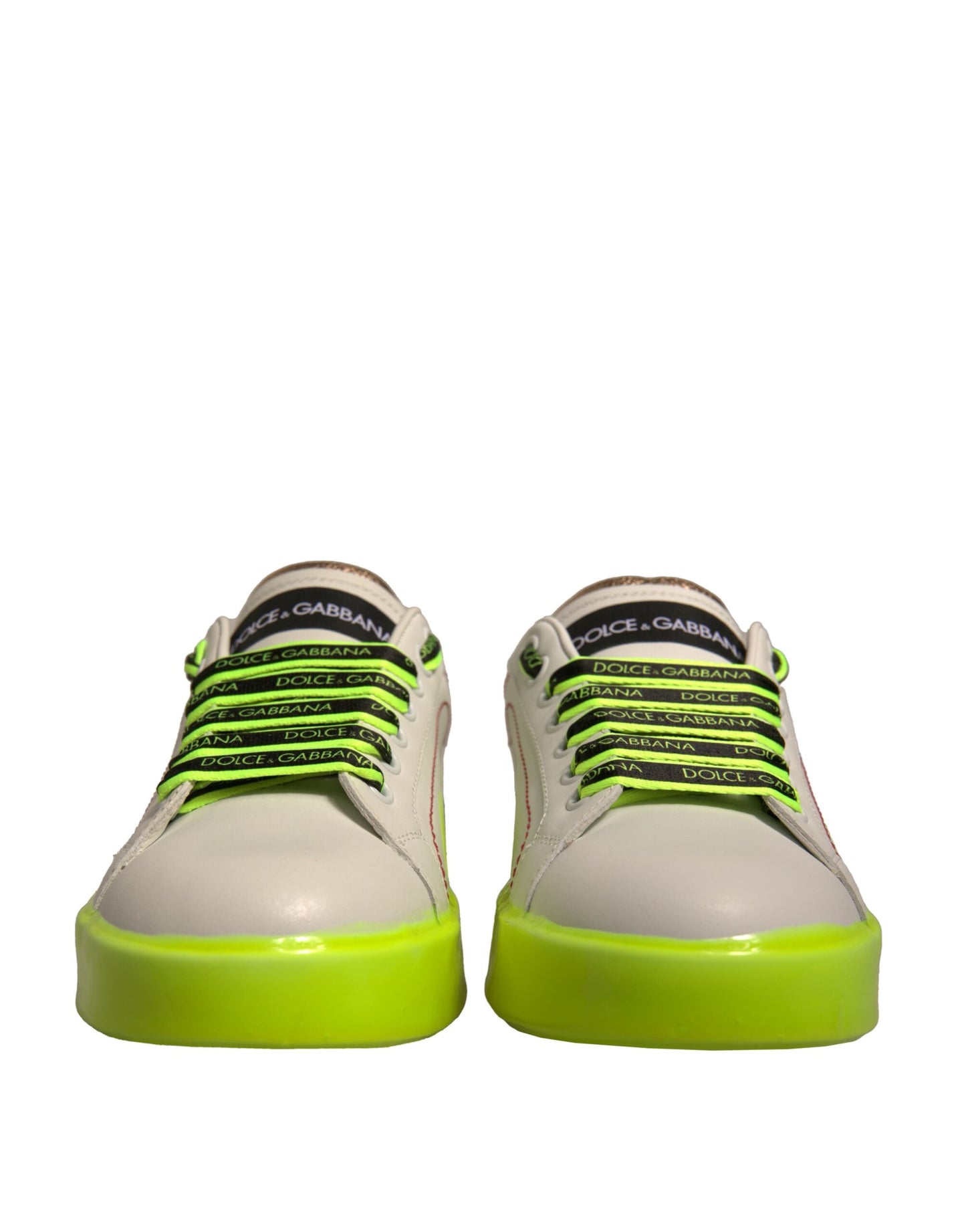 Zapatillas de deporte de piel Portofino blancas y amarillas