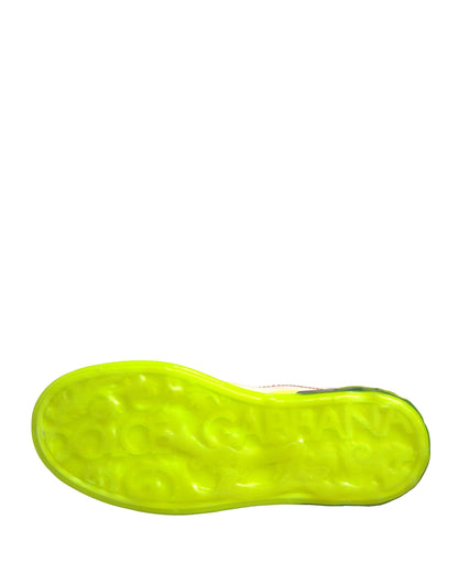 Zapatillas de deporte de piel Portofino blancas y amarillas