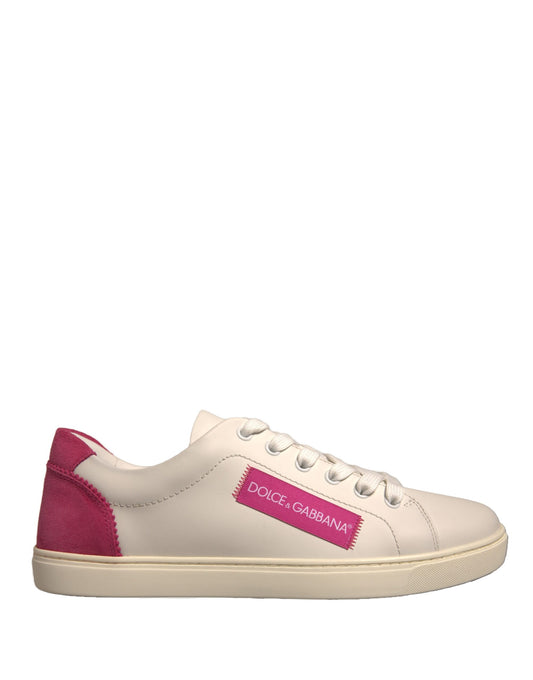 Zapatillas bajas de piel de ante blanca