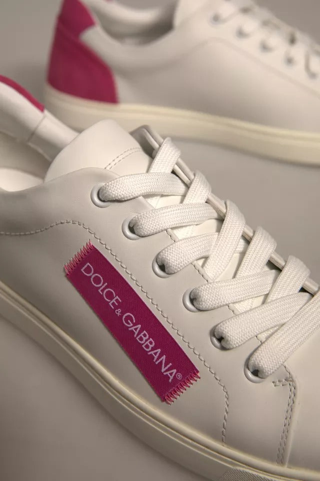 Zapatillas bajas de piel de ante blanca