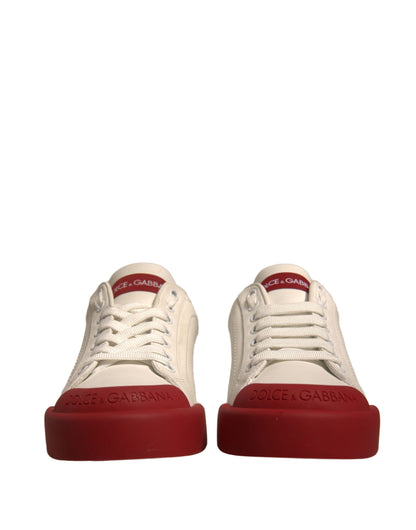 Zapatos de cuero blanco con logo Portofino Sneakers