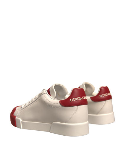 Zapatos de cuero blanco con logo Portofino Sneakers