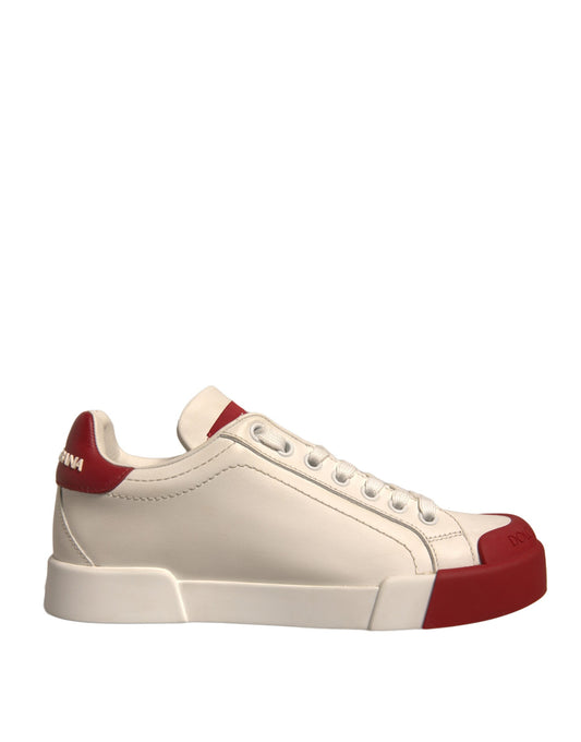 Zapatos de cuero blanco con logo Portofino Sneakers