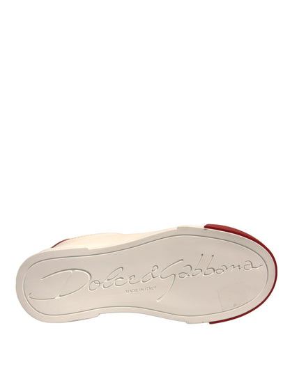 Zapatos de cuero blanco con logo Portofino Sneakers