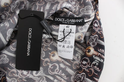 Blusa de seda Sicilia Encantada con estampado de llaves