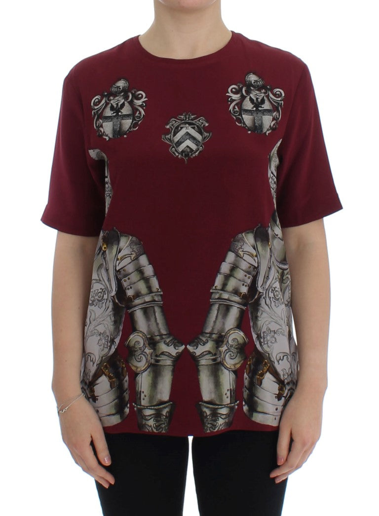 Blusa de seda Sicilia Encantada con estampado de caballero