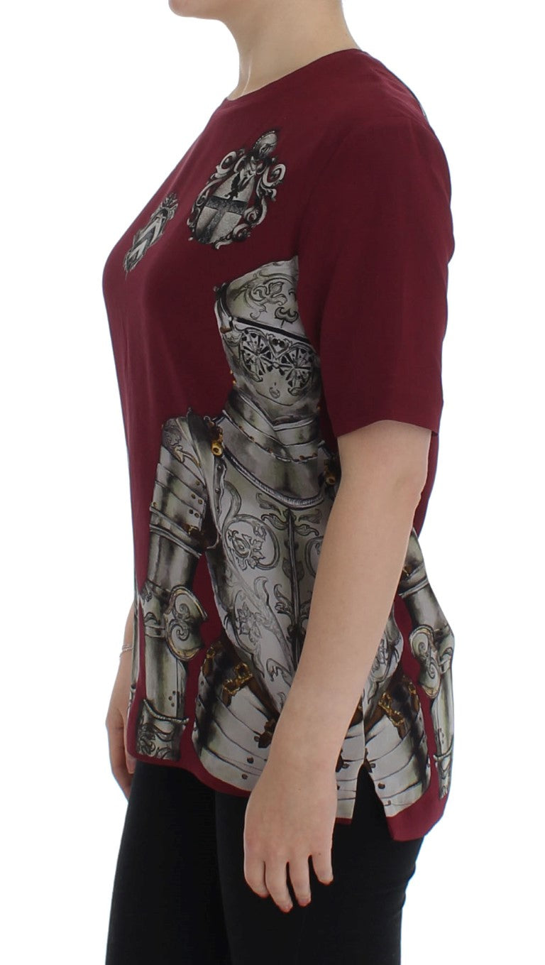 Blusa de seda Sicilia Encantada con estampado de caballero