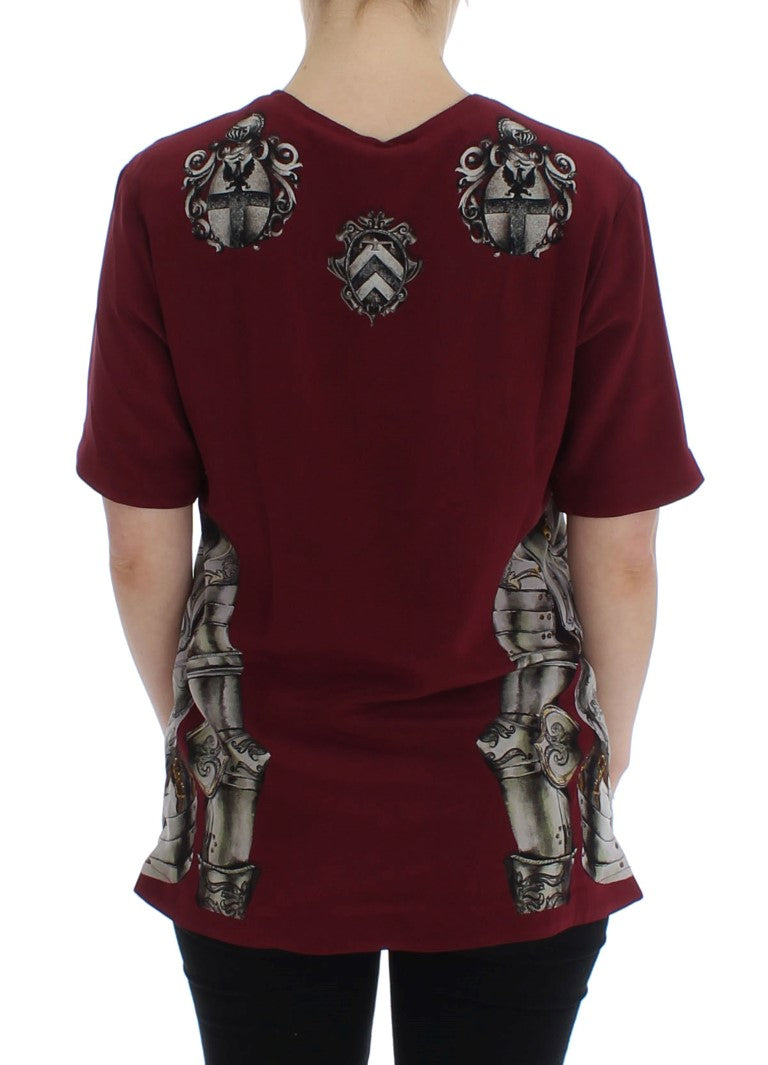 Blusa de seda Sicilia Encantada con estampado de caballero