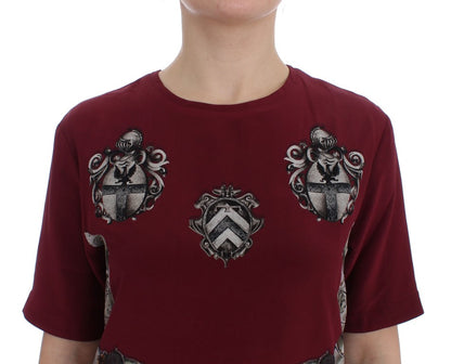 Blusa de seda Sicilia Encantada con estampado de caballero