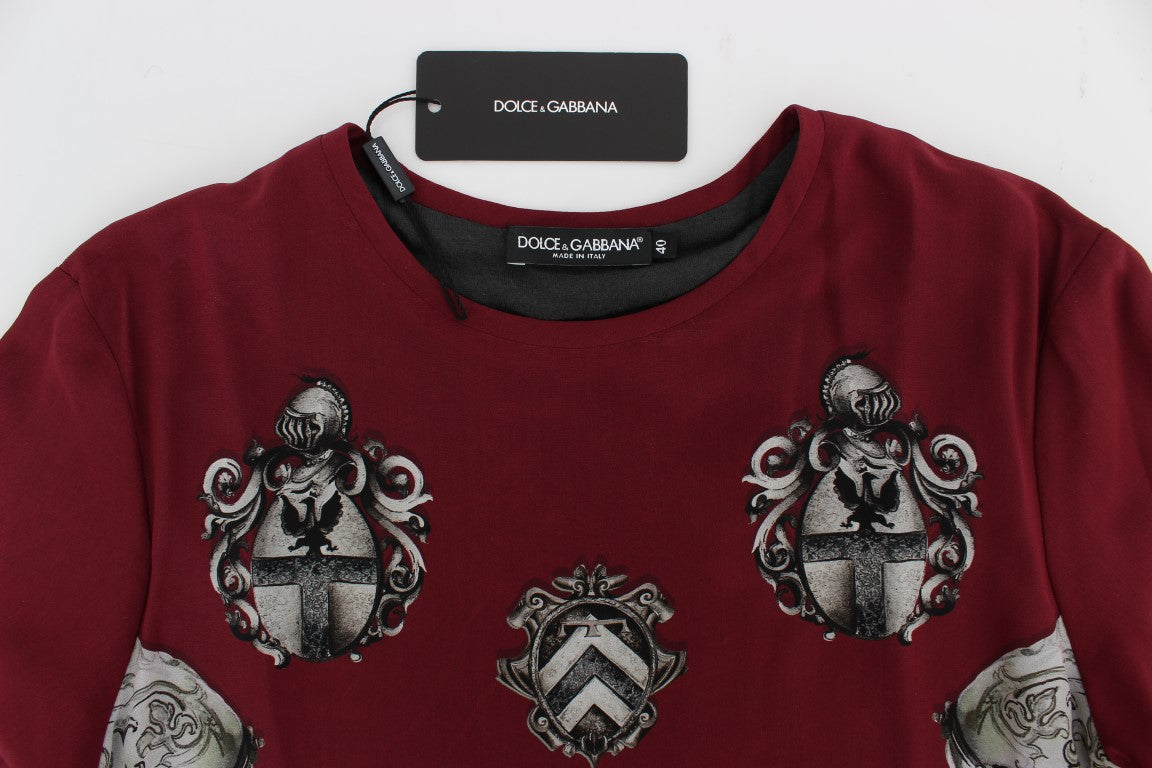 Blusa de seda Sicilia Encantada con estampado de caballero