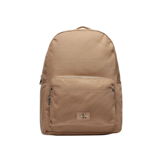 Mochila de poliéster beige
