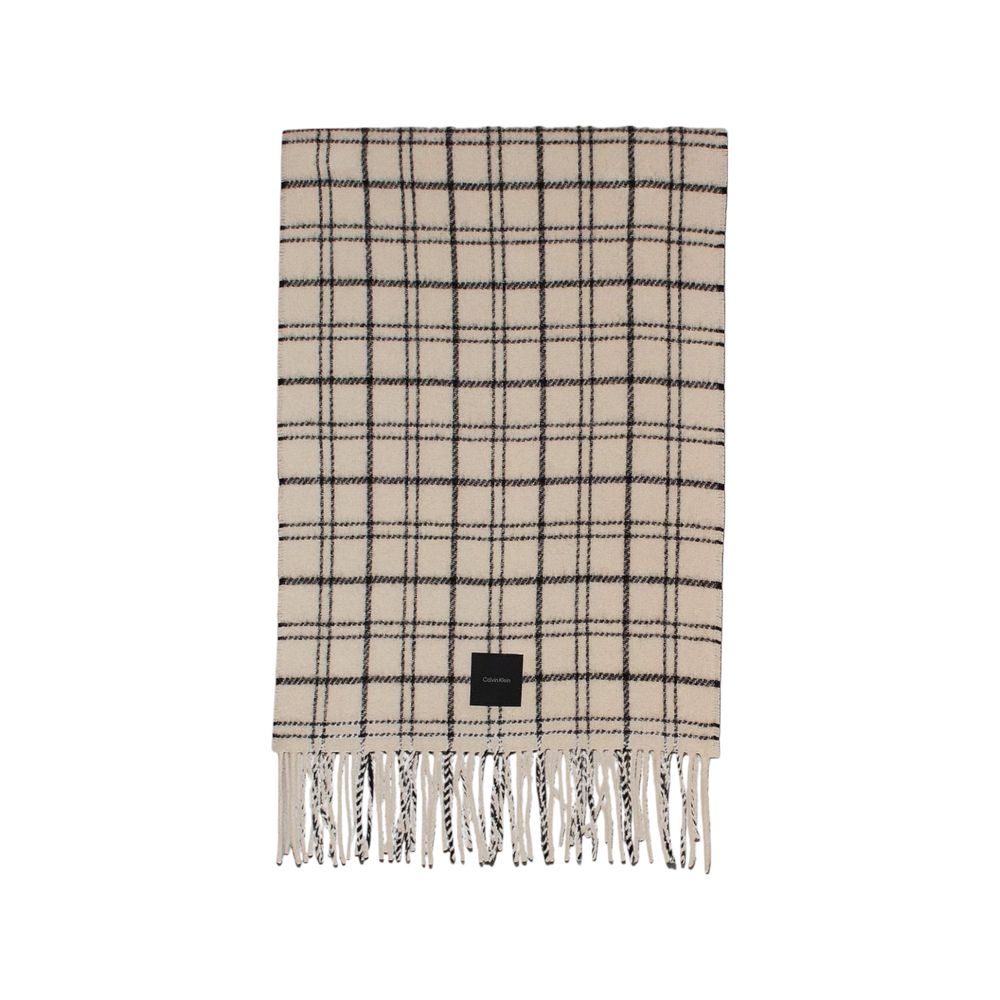 Bufanda de lana beige