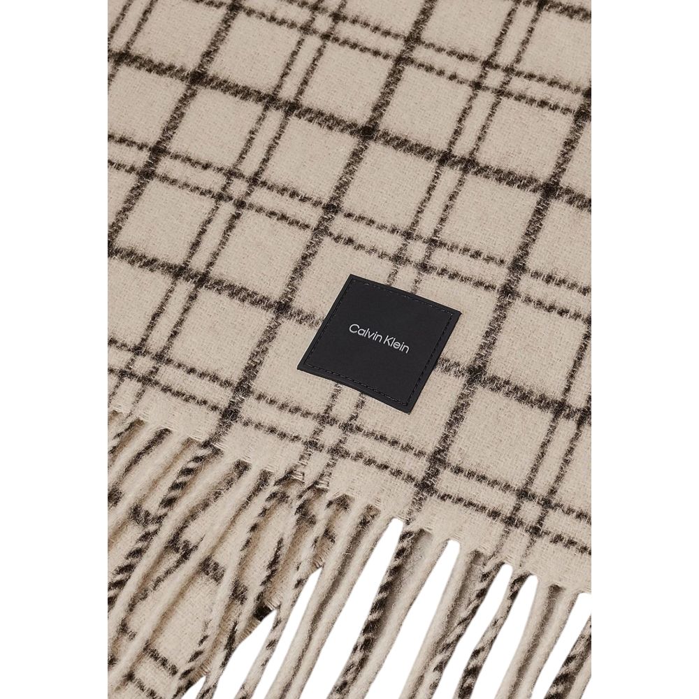 Bufanda de lana beige