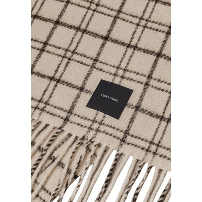 Bufanda de lana beige