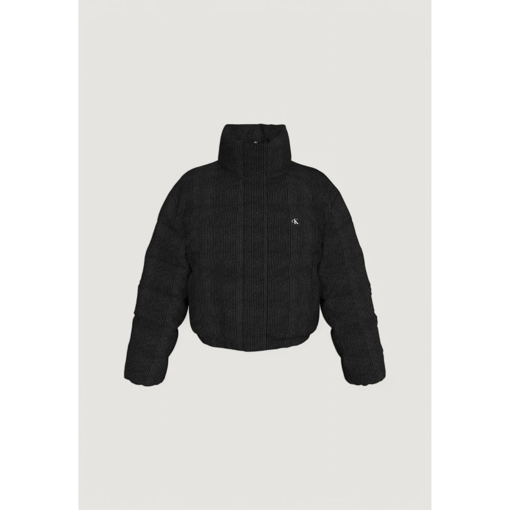 Chaquetas y abrigos de poliéster negro
