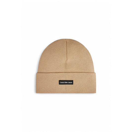 Beige Recycled Polyester Caps Baseball Hat