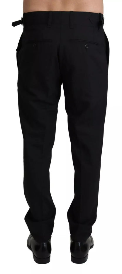 Pantalón de vestir elástico de lana negra