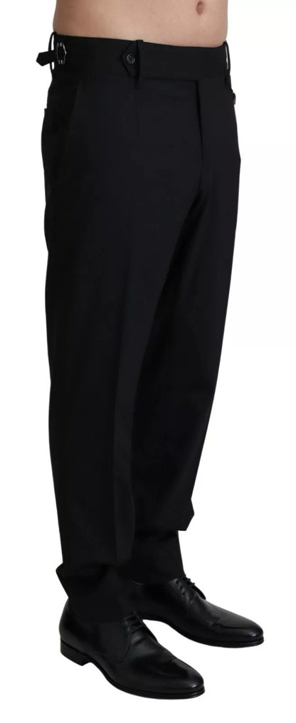 Pantalón de vestir elástico de lana negra